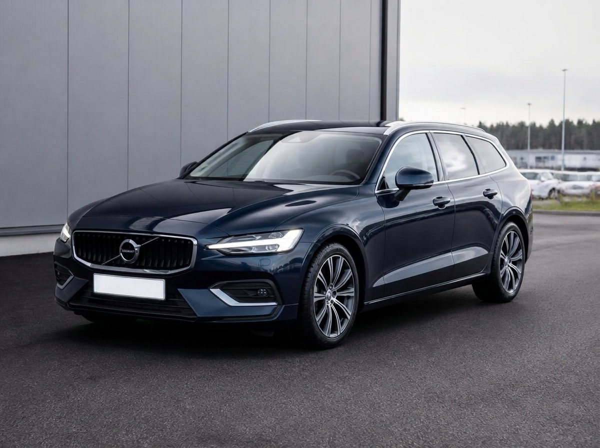 Mörkblå Volvo V60 kombi